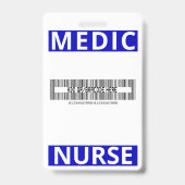 Blauw medisch arts Aangepaste naam ID personeel Badge (Achterkant)