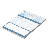Blauw Medisch Caduceus Water Rimpelingen Afspraak Notitieblok (Linkerzijde)