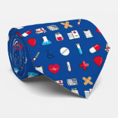 Blauw medisch nek-stropdas stropdas (Opgerold)