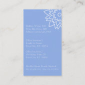 Blauw Medisch Professioneel Dokterskantoor Kliniek Visitekaartje (Achterkant)