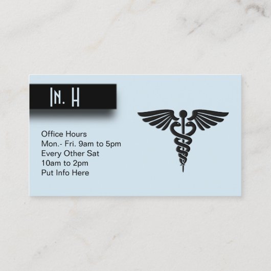 Blauw medisch Visitekaartje (Achterkant)