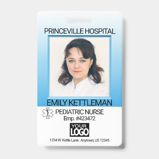 Blauw - Medische Veldfoto - Verpleegkundige Badge (Front)