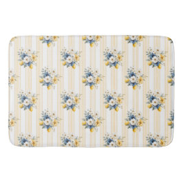 Blauw Mediterraan Citroen Patroon Badmat