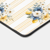 Blauw Mediterraan Citroen Patroon Bureaumat (Hoek)