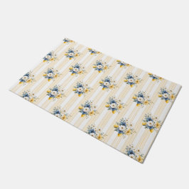 Blauw Mediterraan Citroen Patroon Deurmat