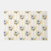 Blauw Mediterraan Citroen Patroon Deurmat (Voorkant)
