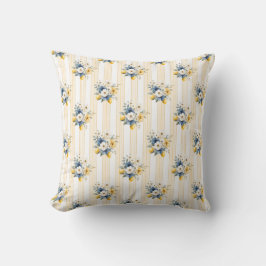 Blauw Mediterraan Citroen Patroon Kussen