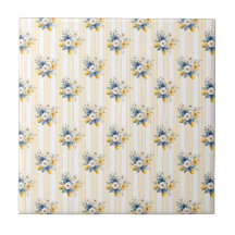 Blauw Mediterraan Citroen Patroon