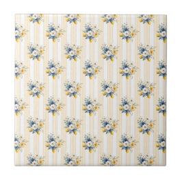 Blauw Mediterraan Citroen Patroon Tegeltje