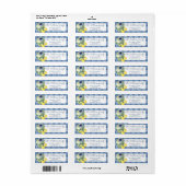 Blauw Mediterraan Italiaans citroen retouradres Etiket (Full Sheet)