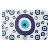 Blauw Mediterraan Nazar Evil Eye Badkamer Decor Badmat (Voorkant)