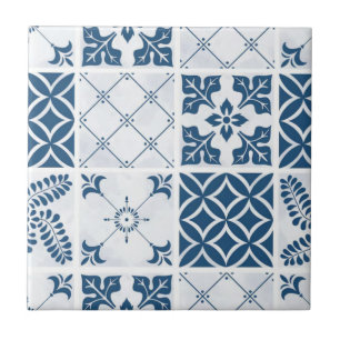 Blauw Mediterraan Talavera-patroon Tegeltje