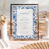 Blauw Mediterraans citrus bruiloft menu