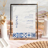 Blauw Mediterraans citrus bruiloft menu