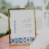 Blauw Mediterraans citrus bruiloft menu