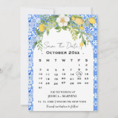 Blauw Mediterraans kalender nonphoto bewaar de dat Kaart (Voorkant)