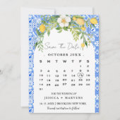 Blauw Mediterraans kalender nonphoto bewaar de dat Kaart (Voorkant)