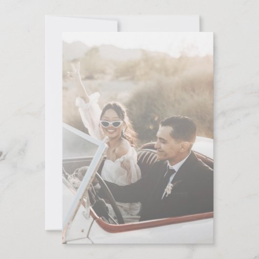 Blauw Mediterraans Tegel Bruiloft bedankje Kaart (Voorkant)