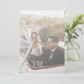 Blauw Mediterraans Tegel Bruiloft bedankje Kaart (Staand voorkant)