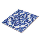 blauw-mediterrane tegel tegeltje (Zijkant)