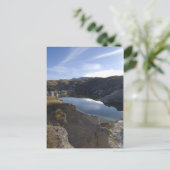 blauw meer briefkaart (Staand voorkant)