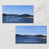 Blauw meer, hemel, ambachtsman van het moeraslands visitekaartje (Voorkant / Achterkant)