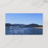 Blauw meer, hemel, ambachtsman van het moeraslands visitekaartje (Voorkant)
