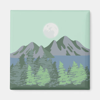 Blauw meer & Maan Magneet