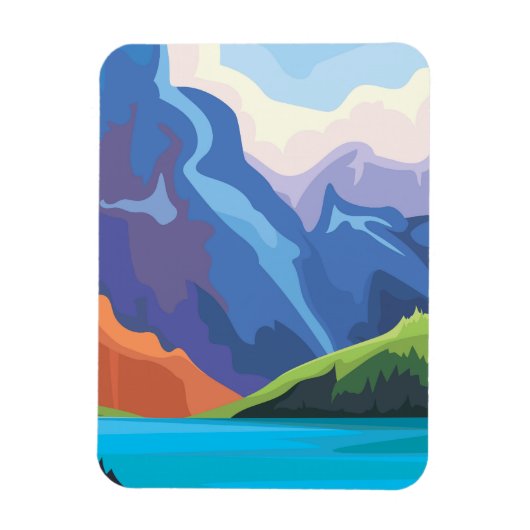 Blauw meer magneet (Verticaal)