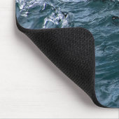 Blauw meer water muismat (Hoek)