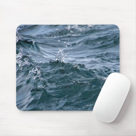 Blauw meer water muismat (Met muis)