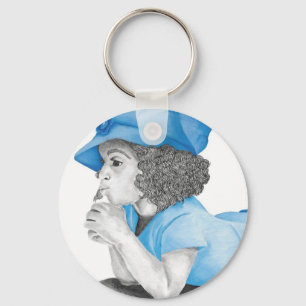 Blauw meisje 1 Sleutelhanger