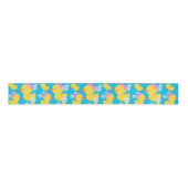 Blauw Meisje Rubber Ducky Grosgrain Lint (Voorkant)