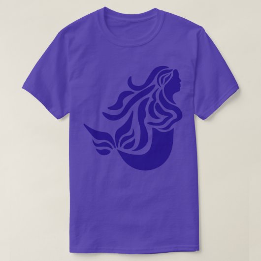 Blauw meisje Siren T-shirt (Design voorkant)