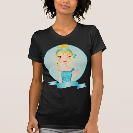Blauw meisje t-shirt (Voorkant)