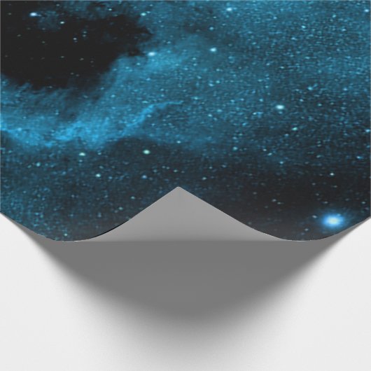 Blauw melkpapier cadeaupapier (Hoek)