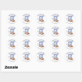 Blauw Mengbrood Bakkerij Gebak Banketbakker Ronde Sticker (Vel)