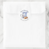 Blauw Mengbrood Bakkerij Gebak Banketbakker Ronde Sticker (Tas)