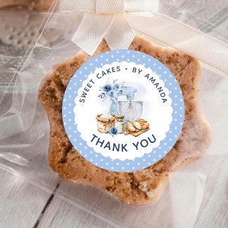 Blauw Menger Ambachtelijke Bakkerij Huisgemaakt Da Ronde Sticker