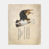 Blauw Merle Australian Shepherd Intelligentie Fleece Deken (Voorkant)