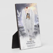 Blauw Merle Collie Engel in de Hemel - Dierenbegra Fotoplaat (Zijkant)