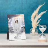 Blauw Merle Collie Engel in de Hemel - Dierenherde Fotoplaat (Zijkant)