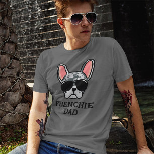 Blauw Merle Franse Bulldog Frenchie Hond Papa T-shirt