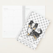 Blauw Merle Langharige Chihuahua Hond & Aangepaste Planner (Display)