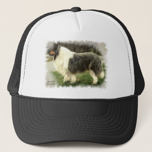 Blauw Merle Rough Collie Kunst Cadeaus Trucker Pet (Voorkant)