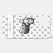 Blauw Merle Rough Collie Schattige Cartoonhond & N Case-Mate iPhone Case (Achterkant (horizontaal))