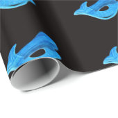 blauw mermaïdaatpapier cadeaupapier (Rol Hoek)