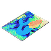 blauw mermaïdeontwerp notitieboek (Linkerzijde)