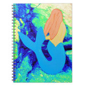 blauw mermaïdeontwerp notitieboek (Voorkant)