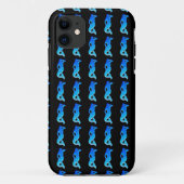 blauw mermaïdepatroon hoesje (Achterkant)